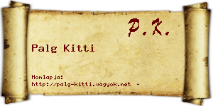 Palg Kitti névjegykártya